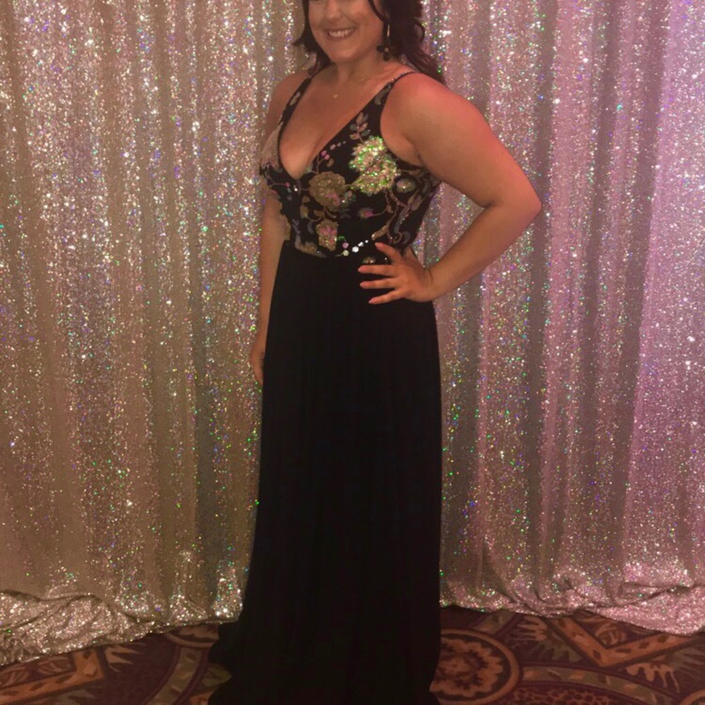 Black sequin dress
